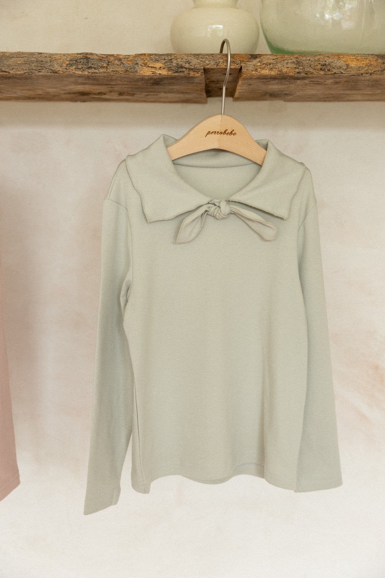 ［perrobebe］Hana ribbon tee