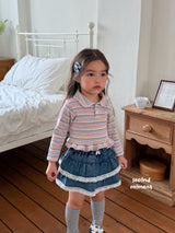 ［second moment］Mychew stripe collar tops