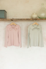 ［perrobebe］Hana ribbon tee