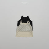 ［LINDO］Flower sheer sleeveless tops