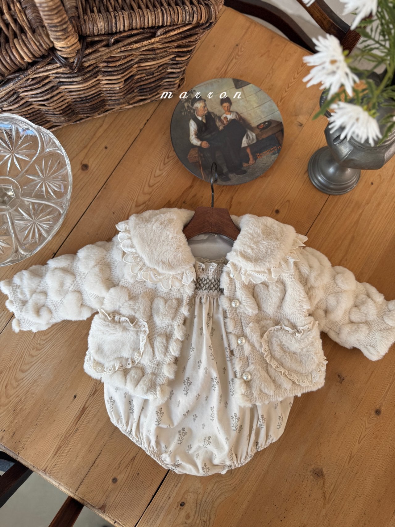 ［marron］Marchen smock rompers