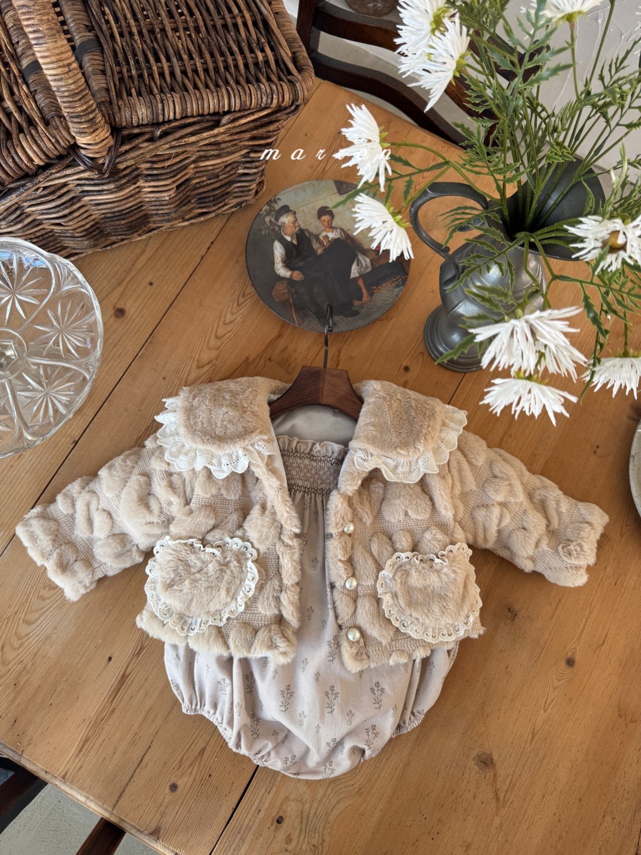 ［marron］Marchen smock rompers