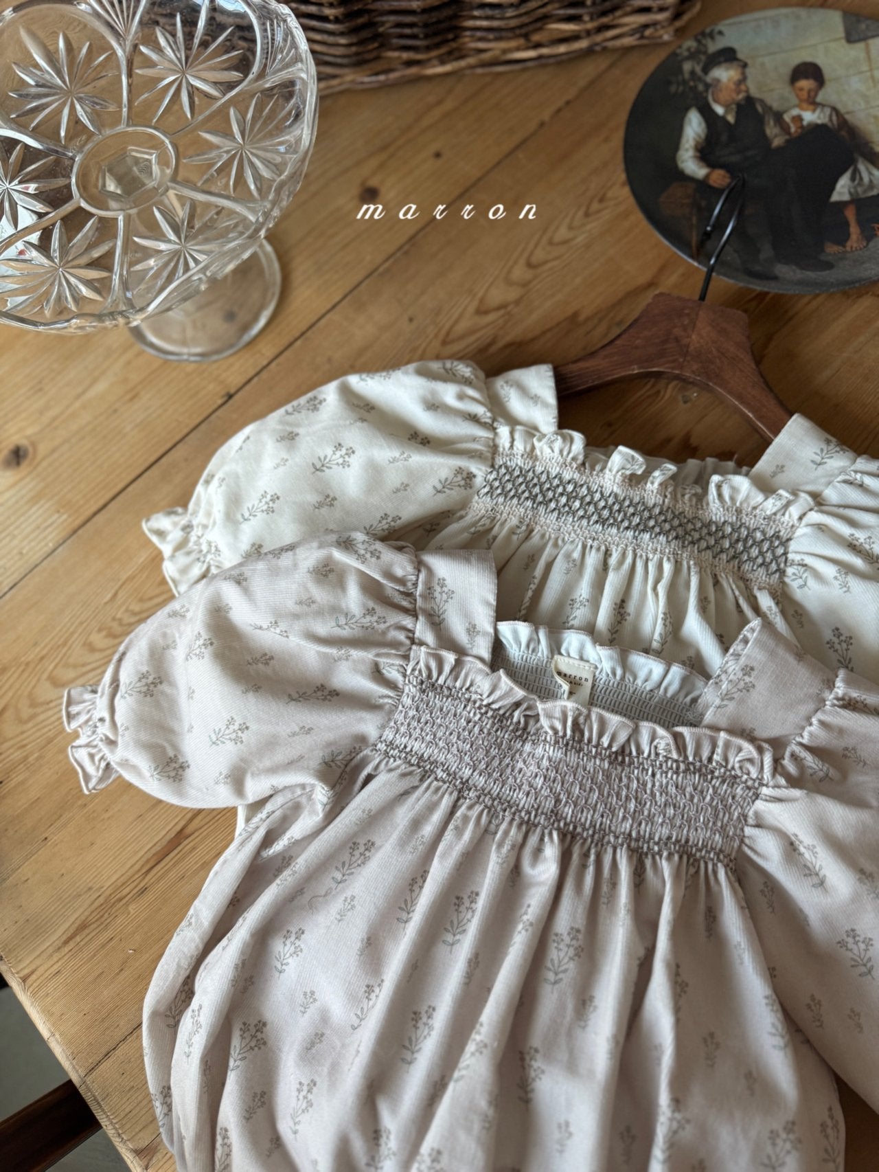 ［marron］Marchen smock rompers