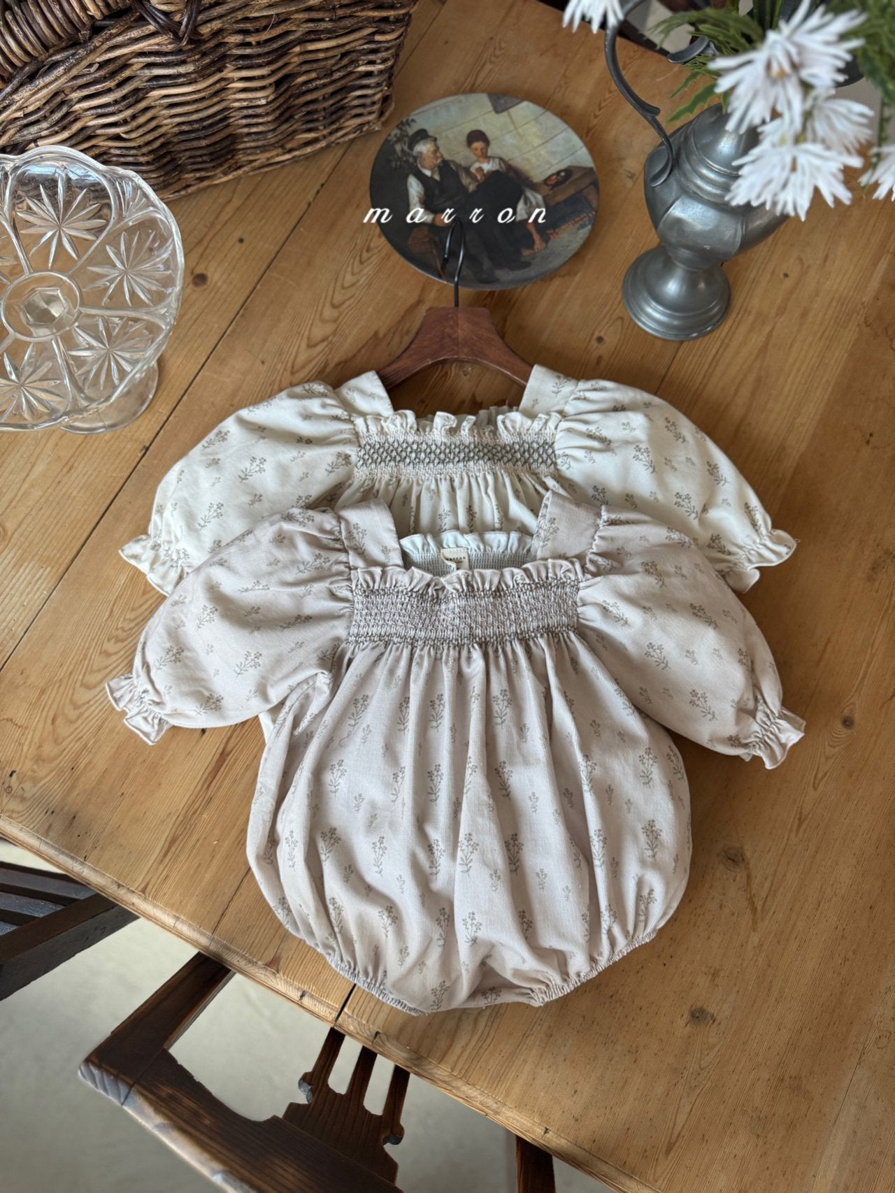 ［marron］Marchen smock rompers