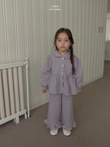 ［LINDO］Sweet check blouse