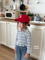 ［second moment］Mychew stripe collar tops