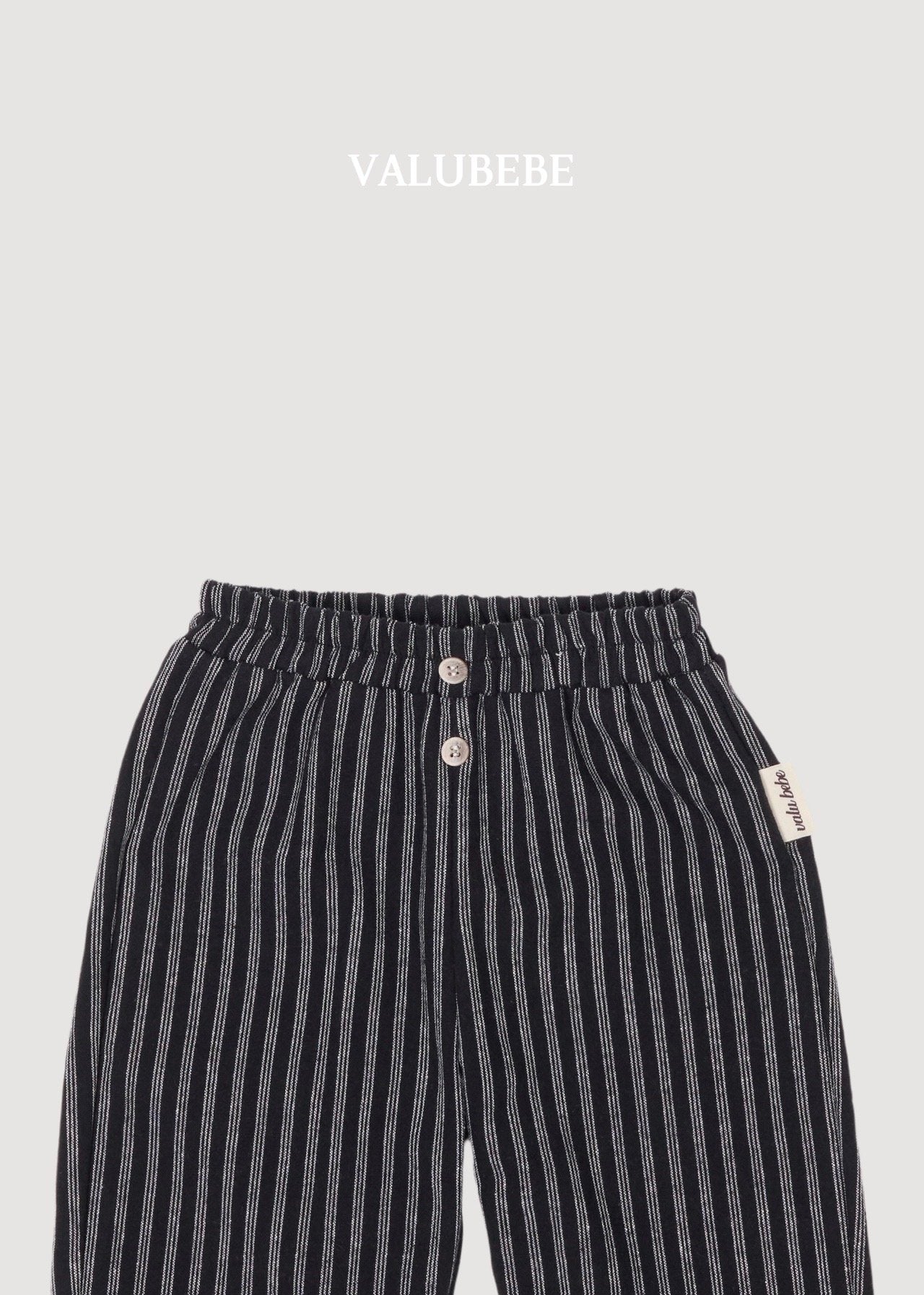 ［valubebe］Button stripe chino pants