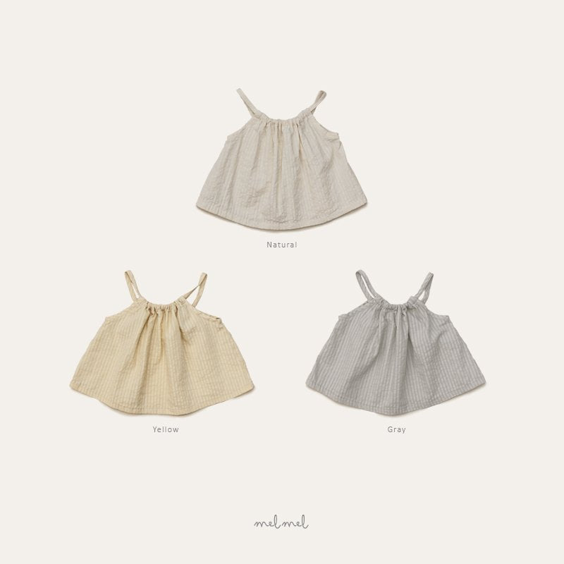 ［melmel］Cozy stripe camisole blouse
