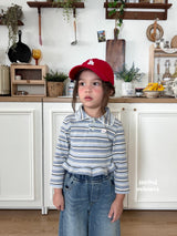［second moment］Mychew stripe collar tops