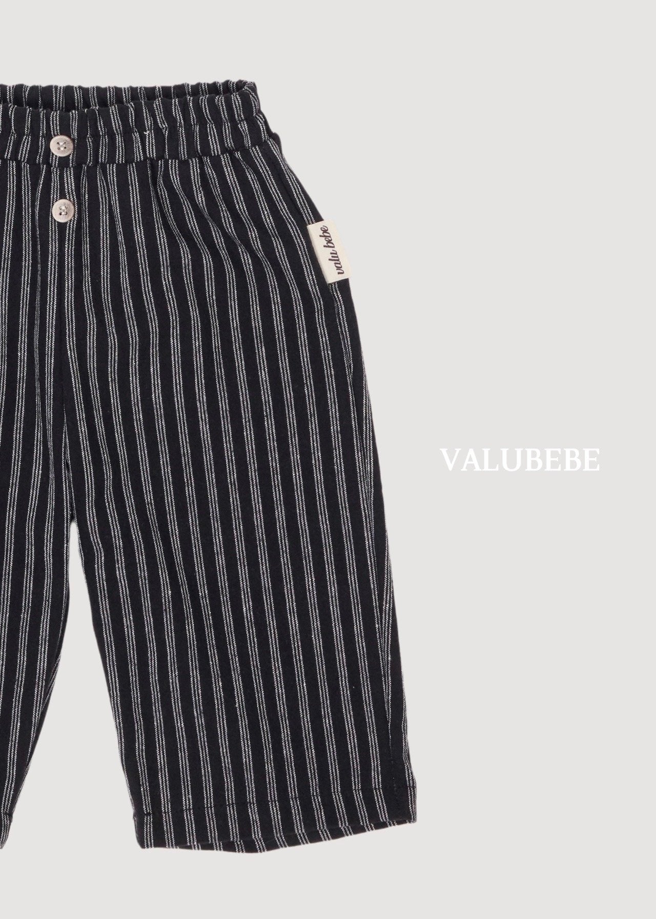 ［valubebe］Button stripe chino pants