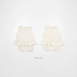 ［bebenine］Dot frill set
