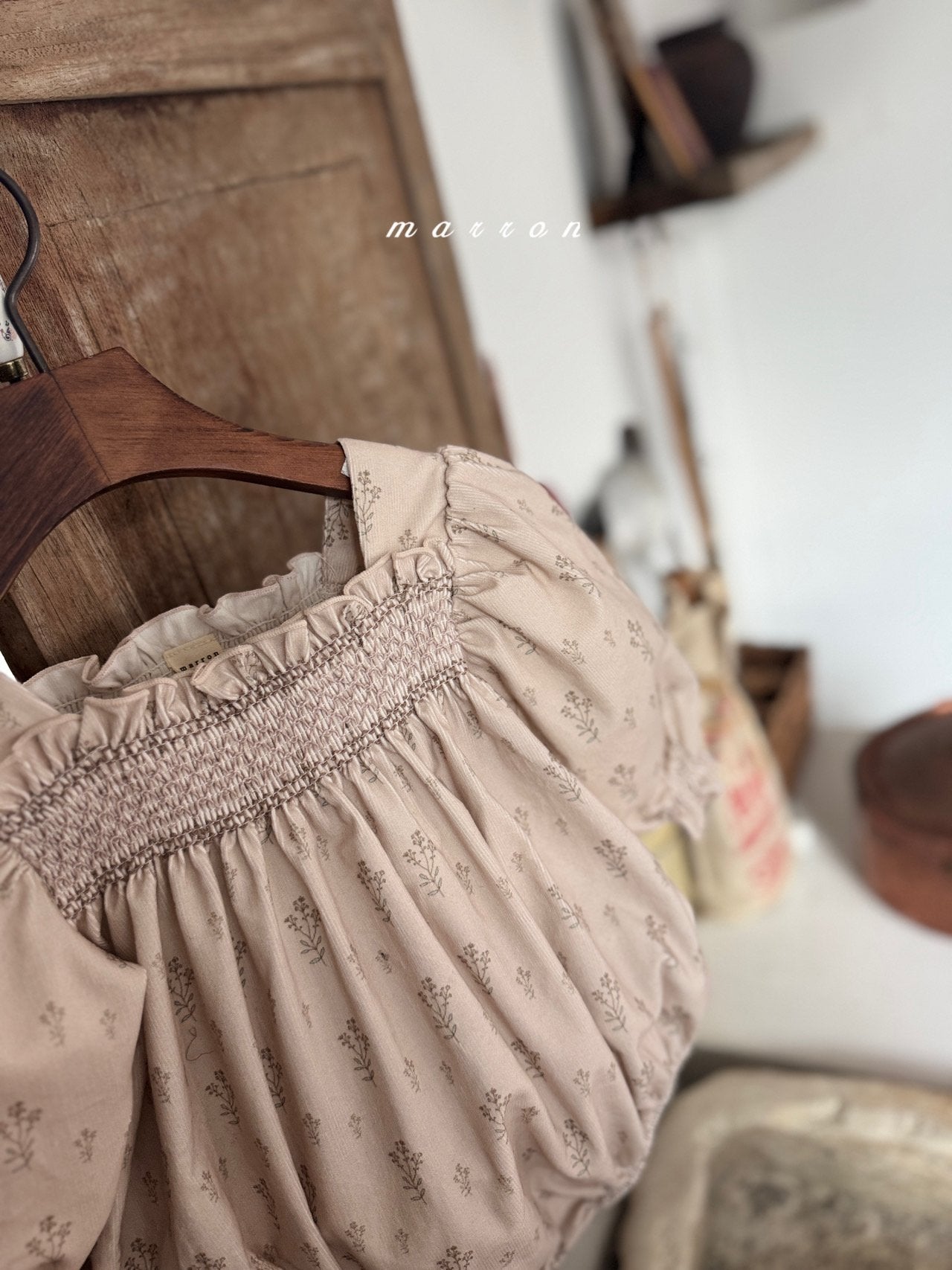 ［marron］Marchen smock rompers