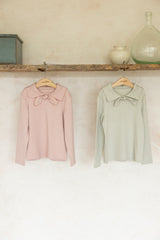 ［perrobebe］Hana ribbon tee