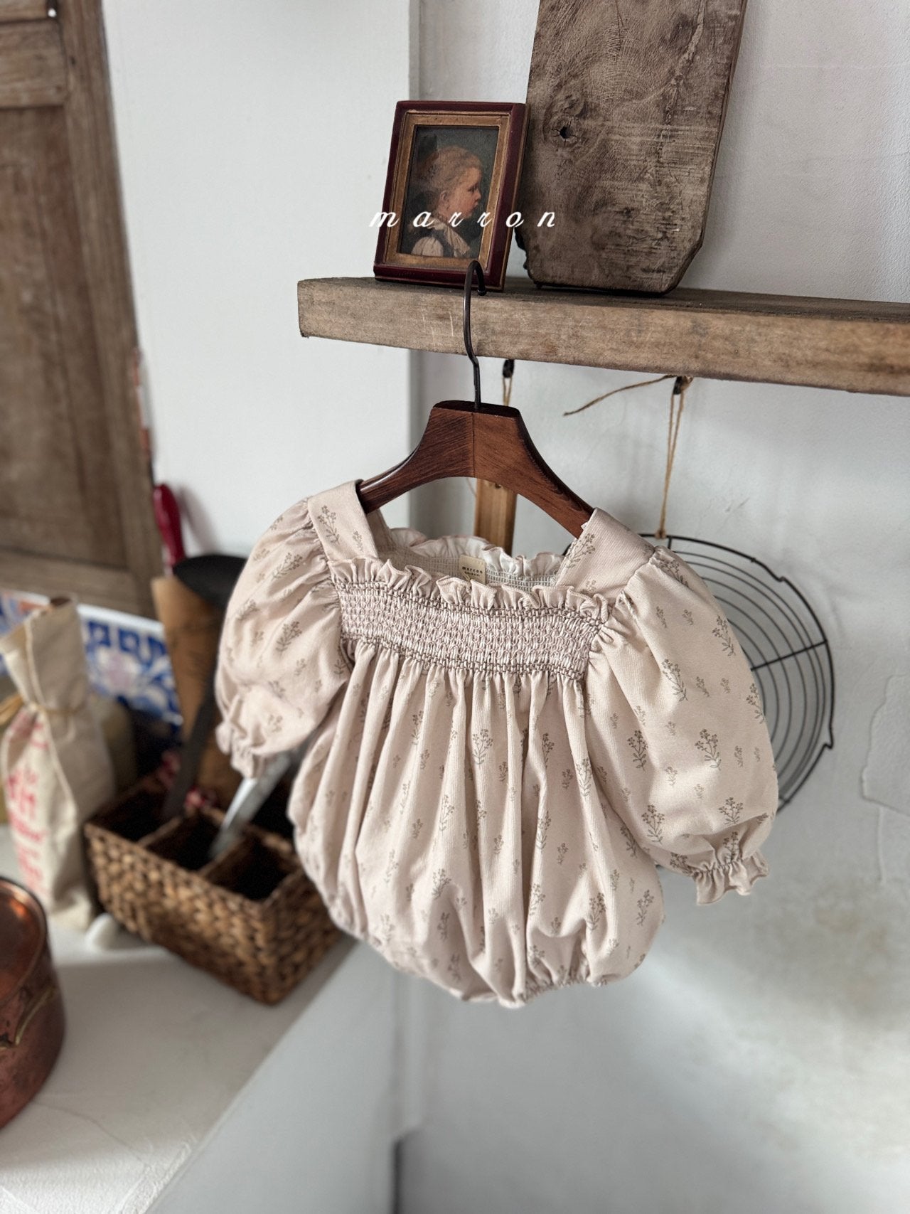 ［marron］Marchen smock rompers