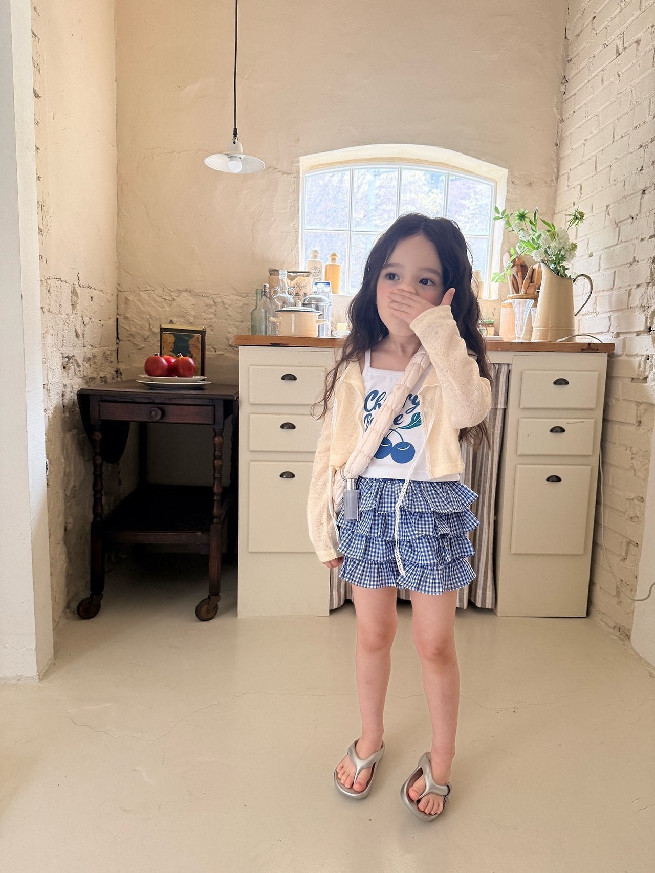 ［comma］Check cancan pants
