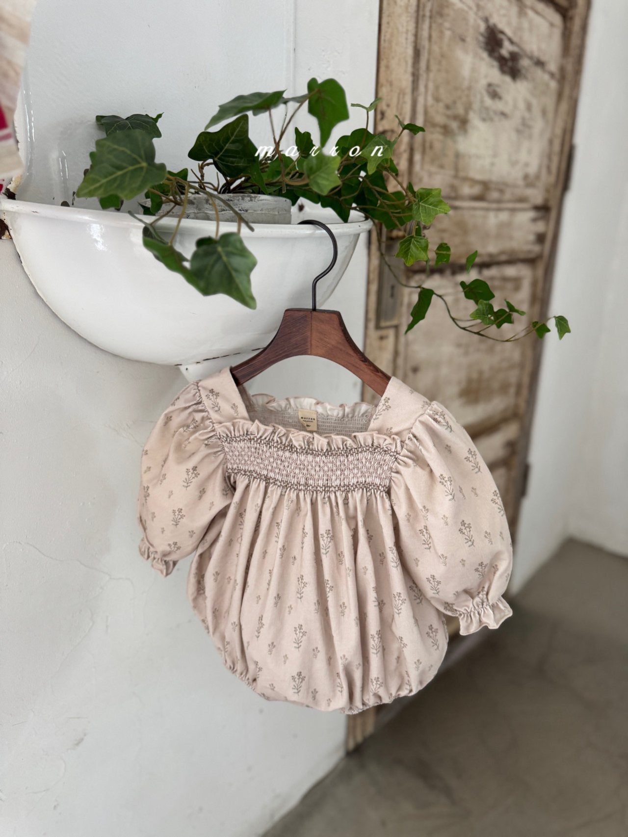 ［marron］Marchen smock rompers