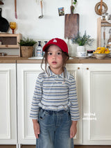 ［second moment］Mychew stripe collar tops