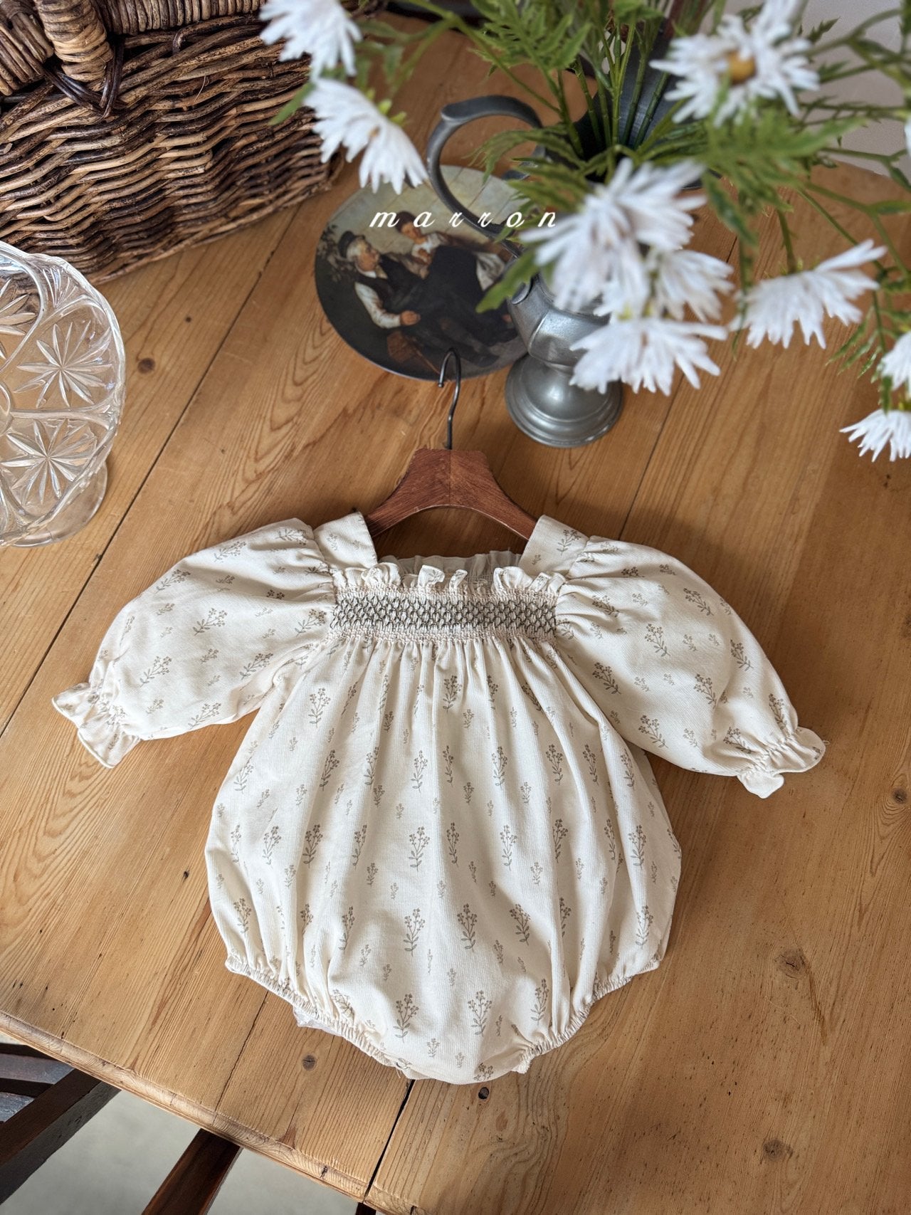 ［marron］Marchen smock rompers