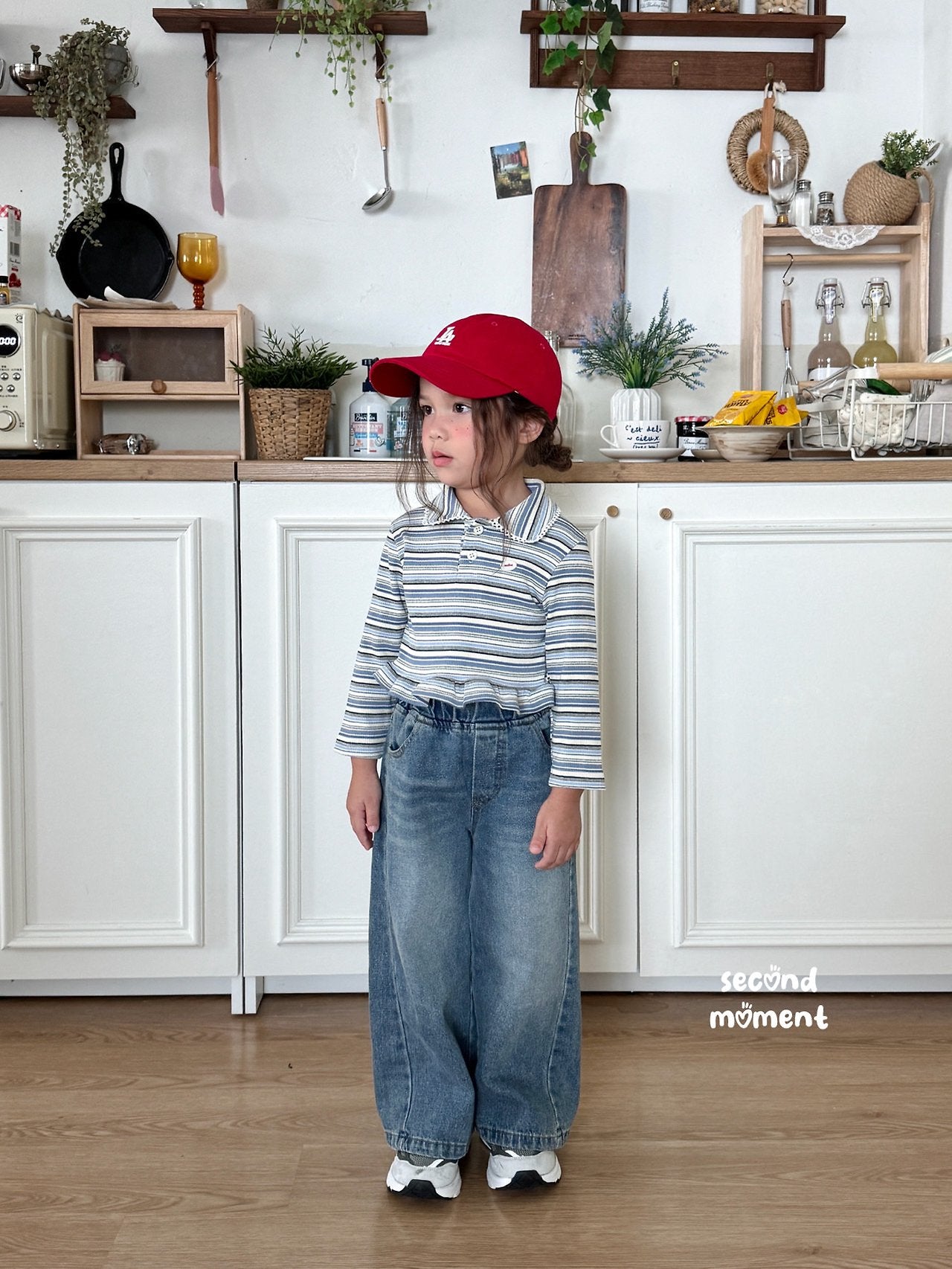 ［second moment］Mychew stripe collar tops
