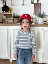 ［second moment］Mychew stripe collar tops