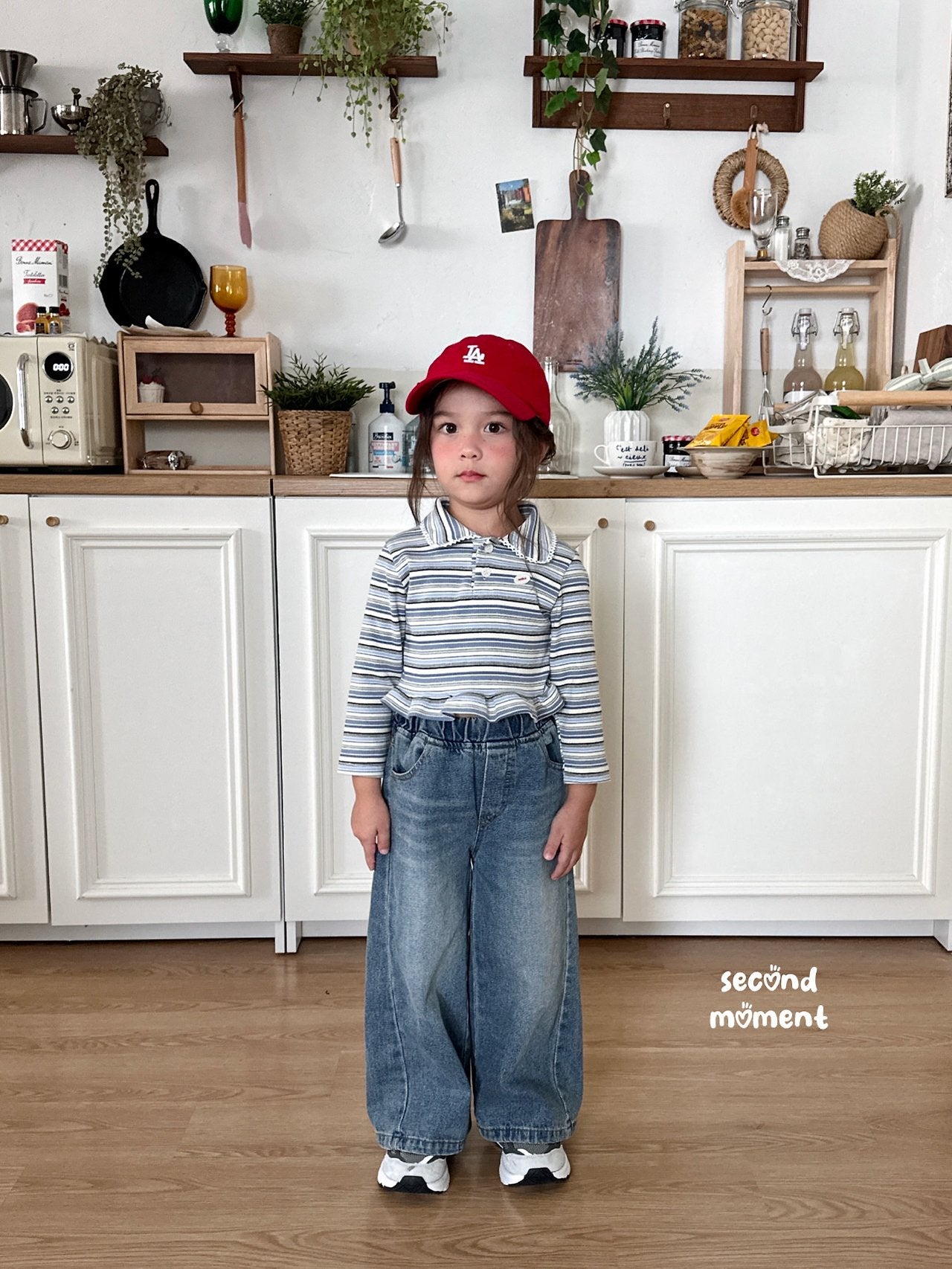 ［second moment］Mychew stripe collar tops