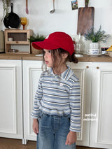 ［second moment］Mychew stripe collar tops
