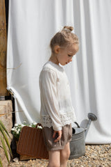 ［perrobebe］Arin lace cardigan (beige)