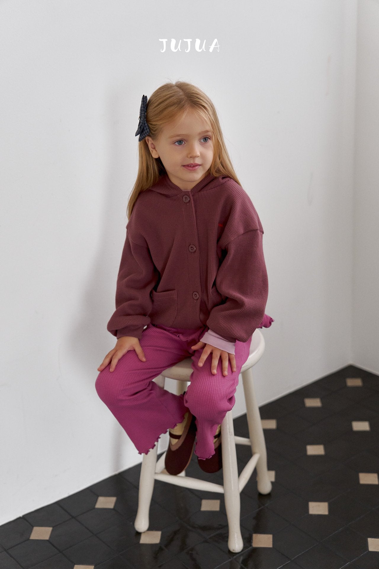 ［jujua］Waffle hood jacket