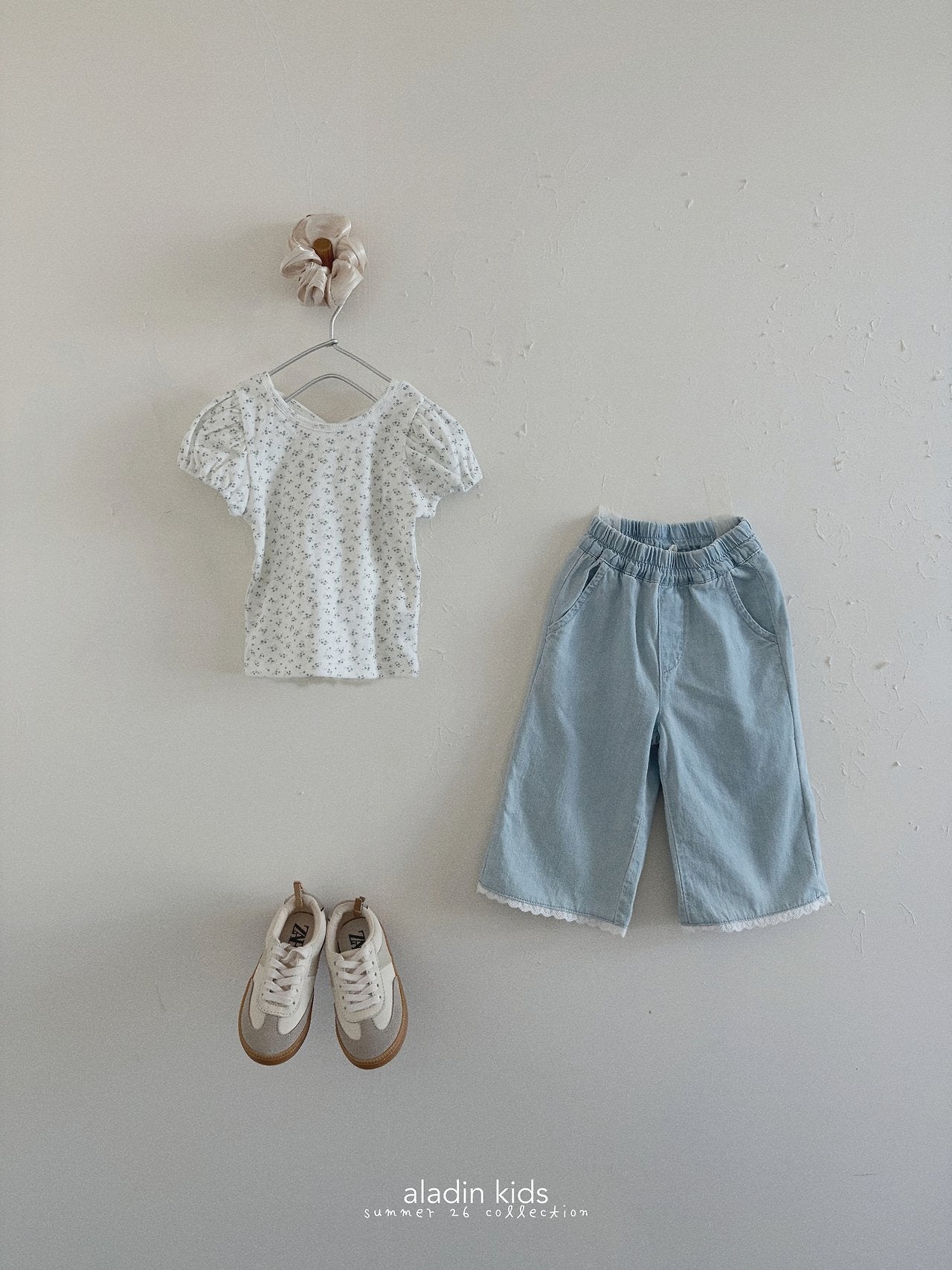 ［aladin］Lace denim pants
