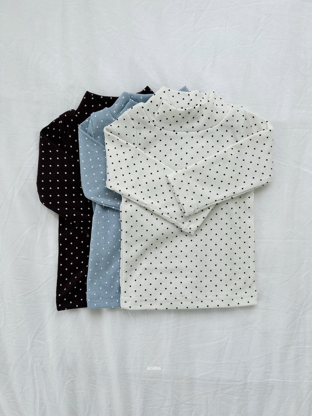 ［azalea］Ghana dot halfneck tops (baby)