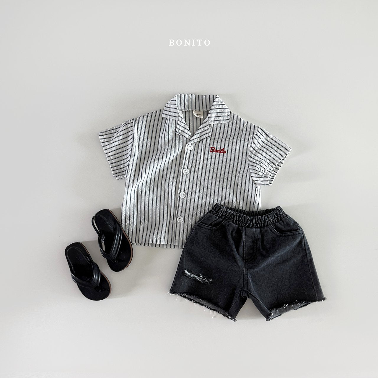 ［Bonito］Couple stripe shirt