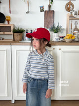 ［second moment］Mychew stripe collar tops