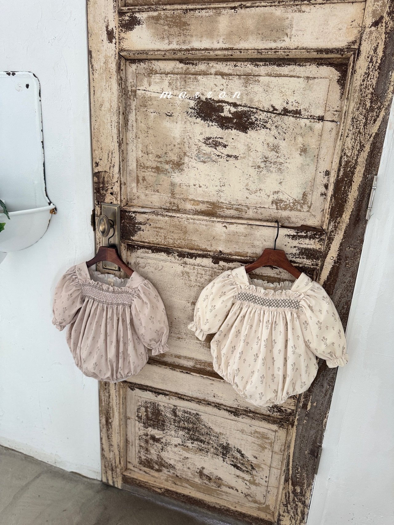 ［marron］Marchen smock rompers