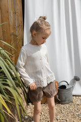 ［perrobebe］Arin lace cardigan (beige)