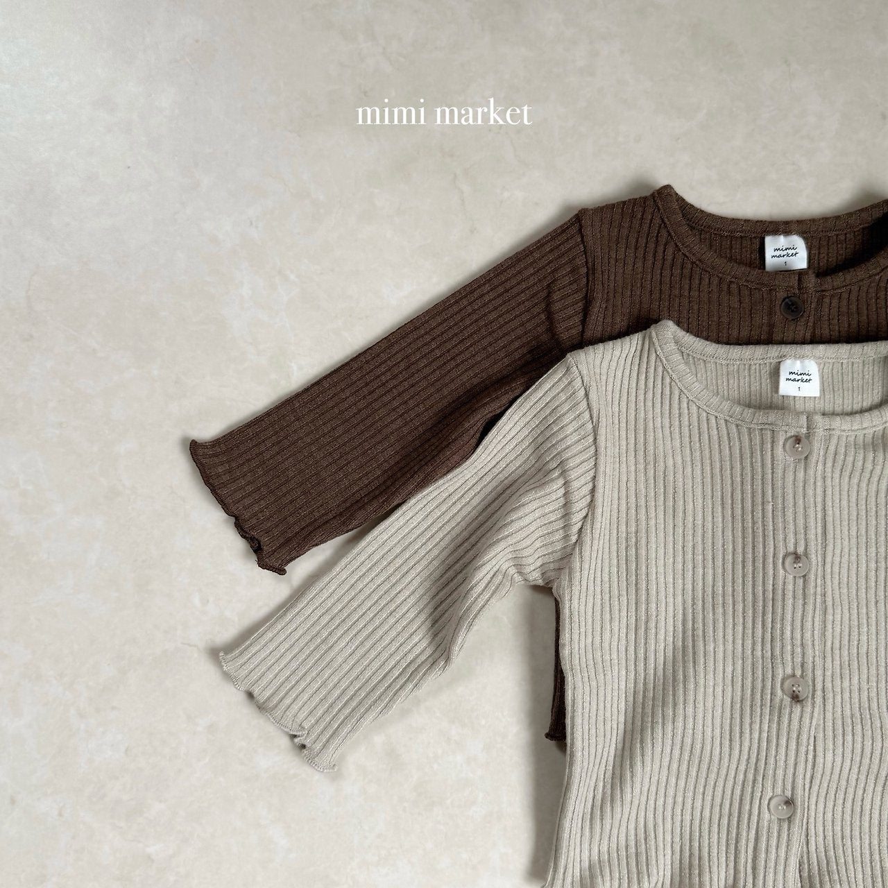 ［mimi market］Liz rib cardigan
