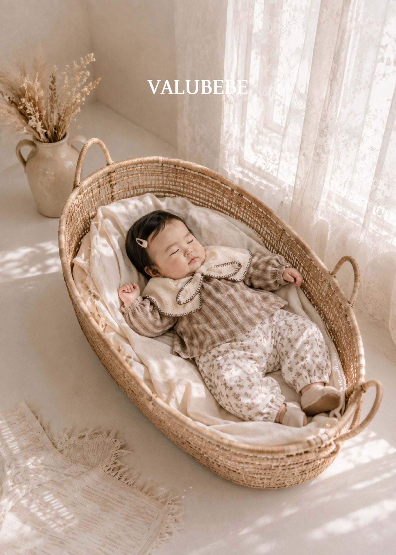［valubebe］Dudie check smock blouse