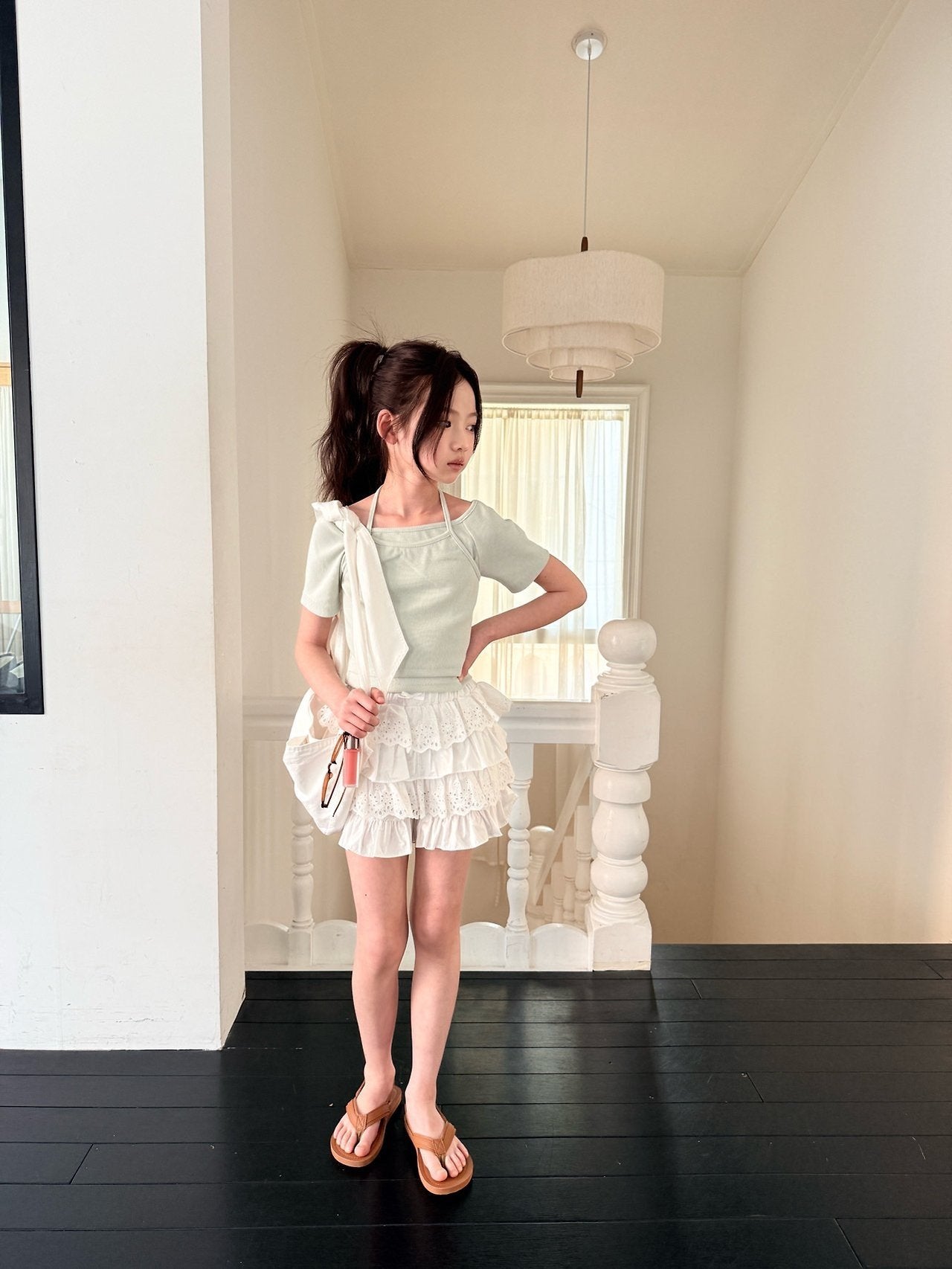 ［comma］Lace cancan pants