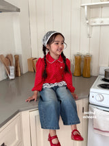 ［second moment］Dot lace collar tops