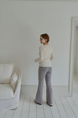 ［momo ann］Simple bootscut pants (mom)