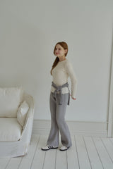 ［momo ann］Simple bootscut pants (kids)