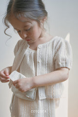 ［COYCOYA］Knitting crop cardigan