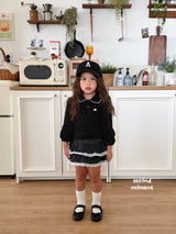 ［second moment］Dot lace collar tops