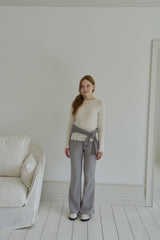 ［momo ann］Simple bootscut pants (mom)