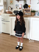 ［second moment］Dot lace collar tops