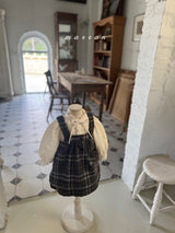 ［marron］Puppy check one-piece