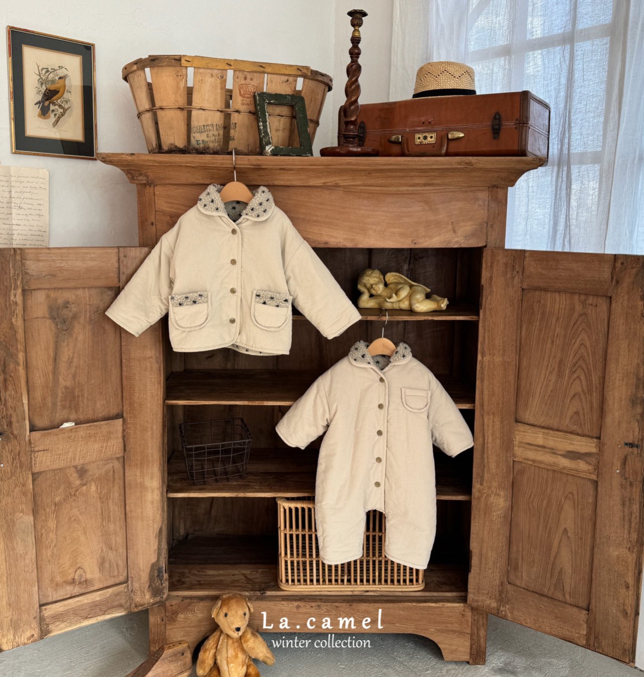 ［La.camel］Brownie  reversible padding suit