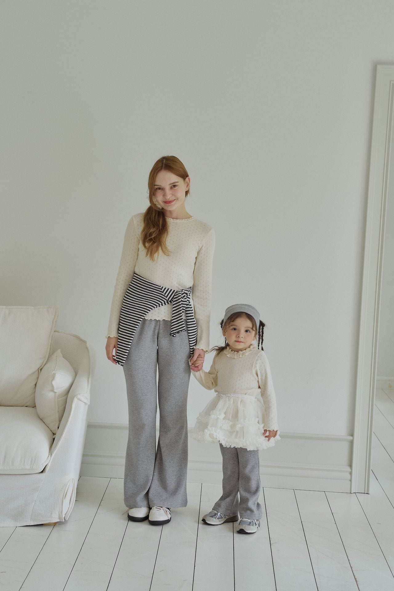 ［momo ann］Simple bootscut pants (mom)