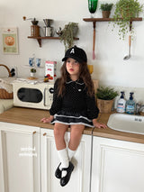 ［second moment］Dot lace collar tops