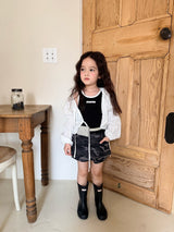 ［comma］Puff ribbon cardigan