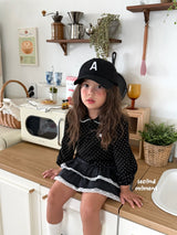 ［second moment］Dot lace collar tops
